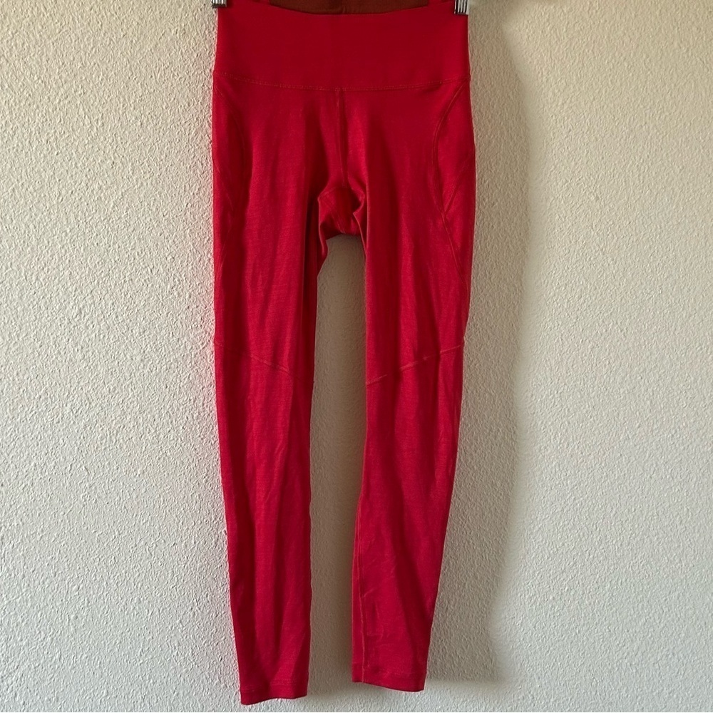 Outdoor Voices Women’s Leggings XSmall Red Gym Workout Sporty Athletic Atheisure